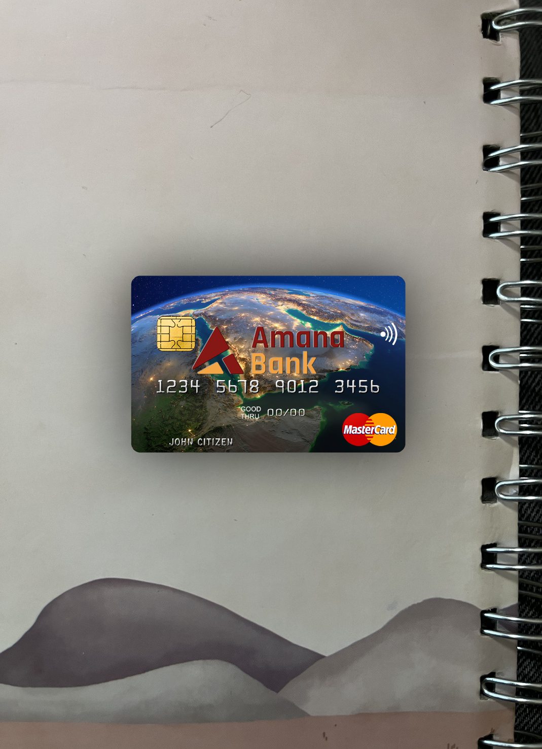 Download Somalia Amana Bank mastercard photolook front Photoshop template